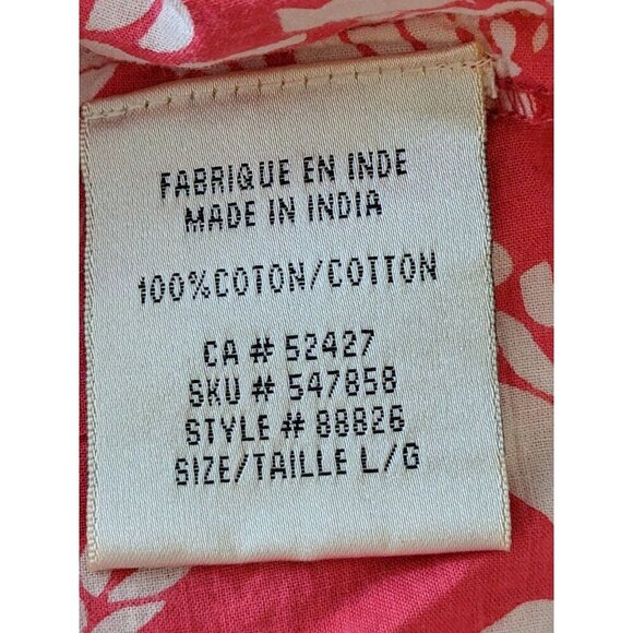 Vintage Y2K 2000s Womens L Babydoll Top Red Sleeveless Beach Surf Shirt Boho - Picture 8 of 9